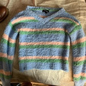 Girls Fuzzy colorful sweater